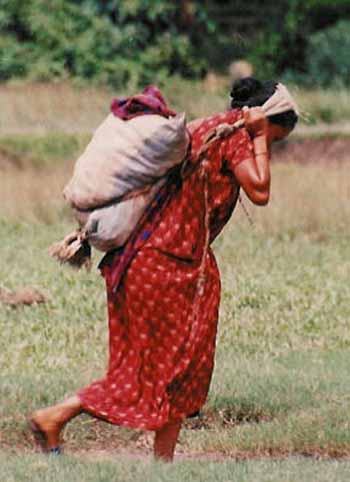 Carrying Heavy Sack